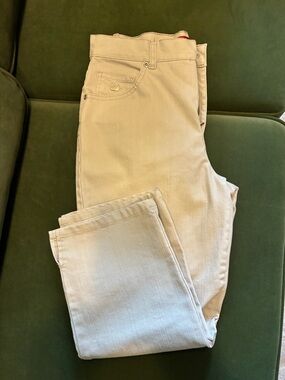 Gloria Vanderbilt Tan Denim Jean Capris Monogram Spring Summer
